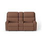 Rio Fabric Power Reclining Loveseat with Console & Power Headrests