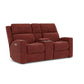 Score Fabric Power Reclining Loveseat with Console & Power Headrests & Lumbar