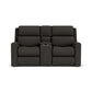 Score Fabric Power Reclining Loveseat with Console & Power Headrests & Lumbar