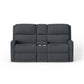 Catalina Fabric Power Reclining Loveseat with Console & Power Headrests