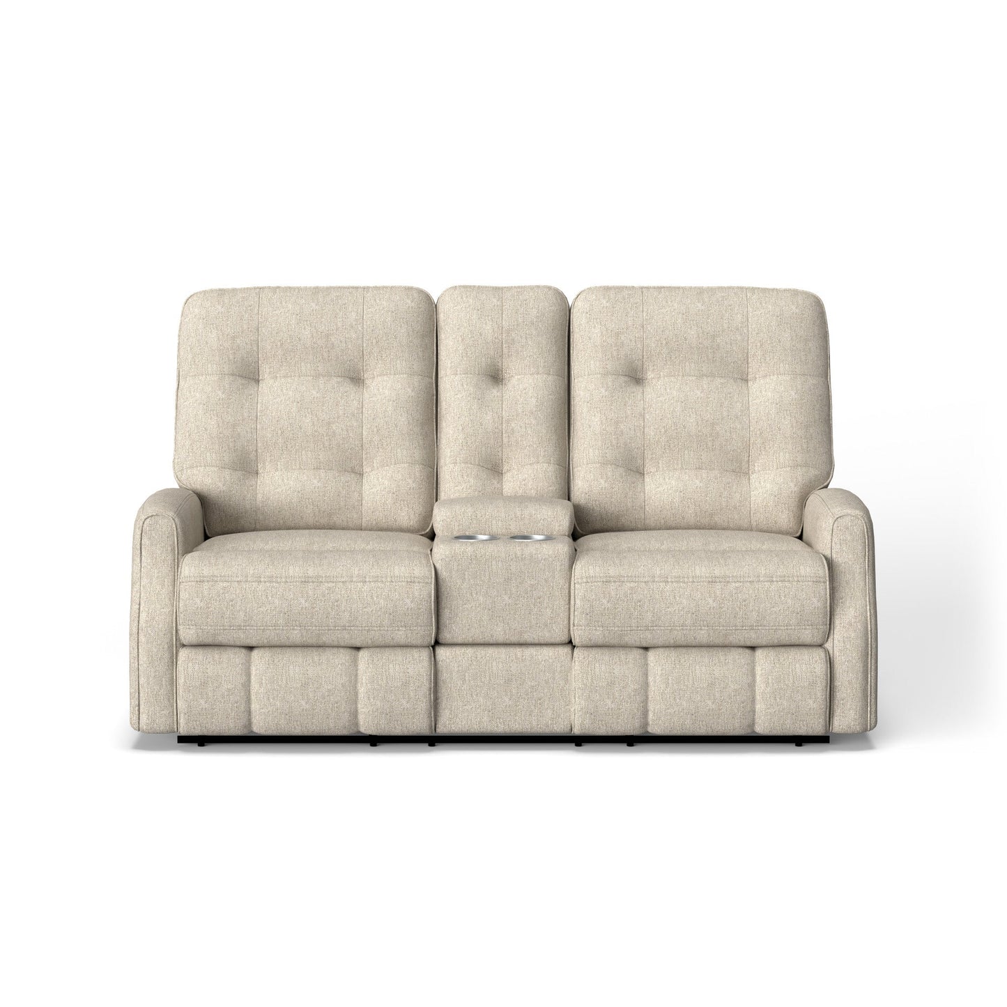 Devon Fabric Power Reclining Loveseat with Console