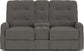 Devon Fabric Reclining Loveseat with Console