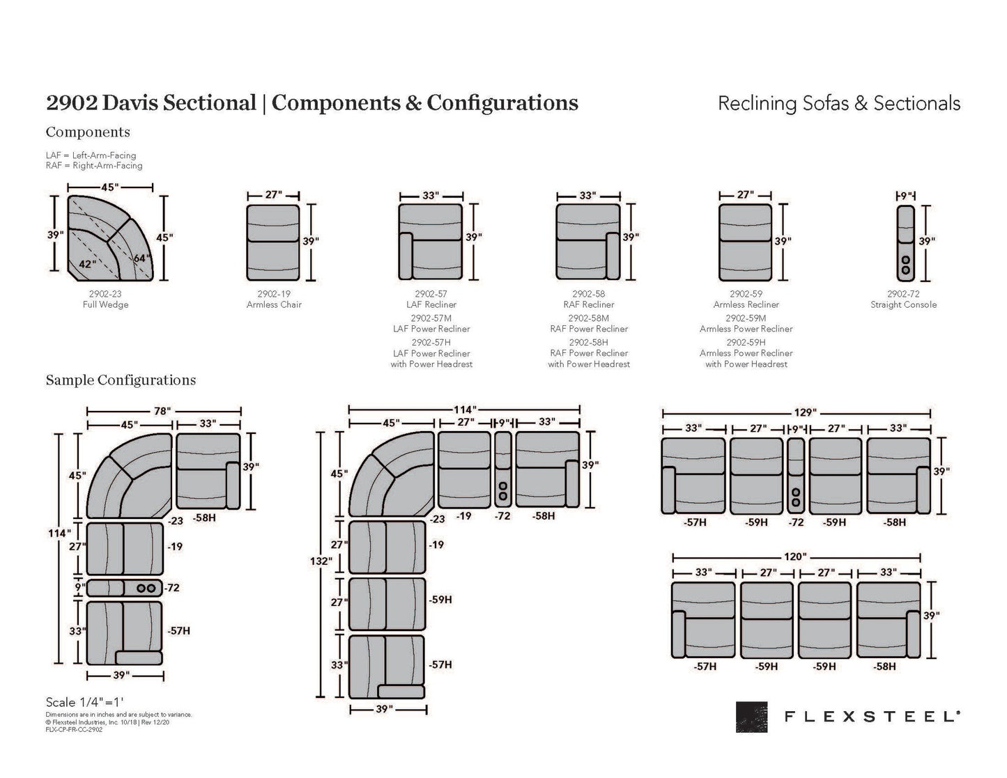 Davis Fabric Reclining Sectional