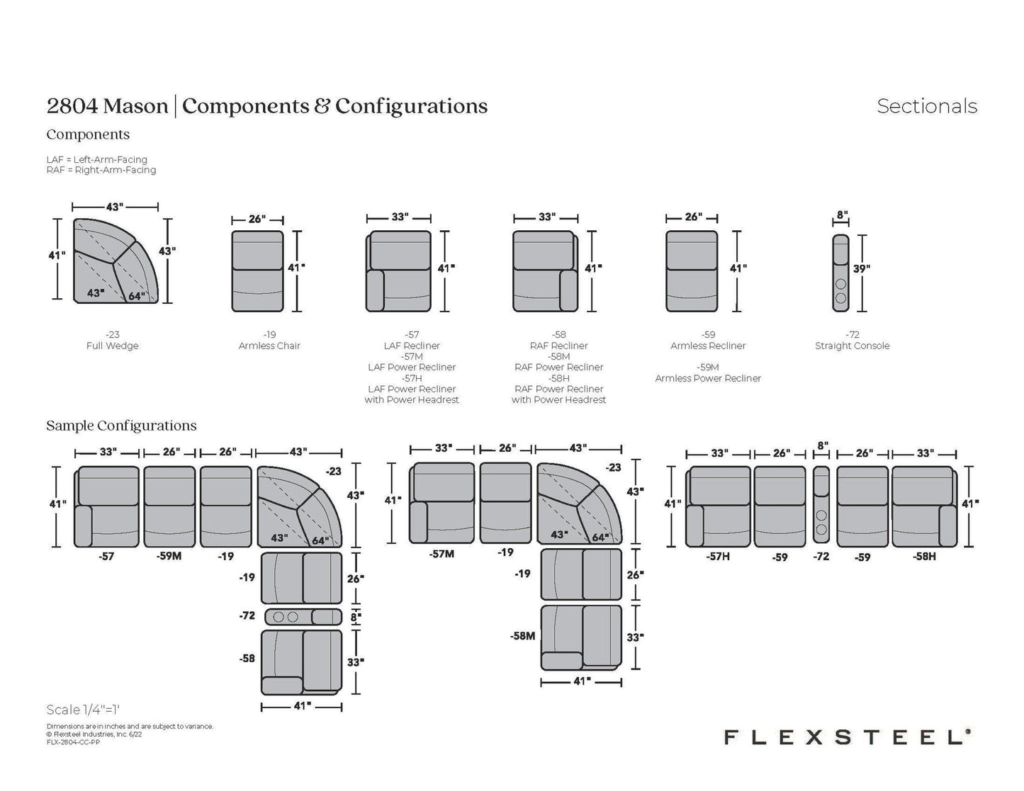 Mason Fabric Reclining Sectional