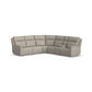 Vernon Dove Grey Fabric Power Reclining Sectional with Power Headrest, Lumbar, Heat, & Massage