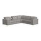 Aurora Ash Leather Power Reclining Sectional with Power Headrests