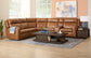 Wyatt Canyon Leather Power Reclining Sectional with Power Headrest & Lumbar