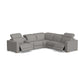 Aurora Ash Leather Power Reclining Sectional with Power Headrests