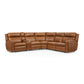 Wyatt Canyon Leather Power Reclining Sectional with Power Headrest & Lumbar
