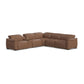 Camden Dusty Taupe Leather Power Reclining Sectional with Power Headrest