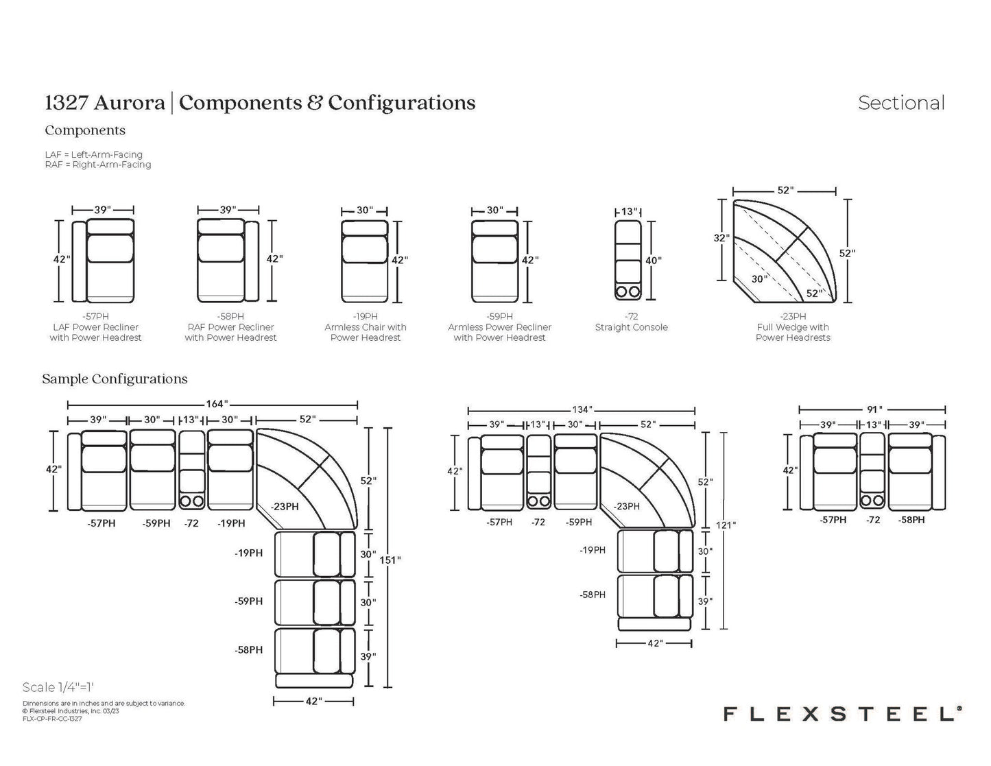 Aurora Coconut Milk Leather Power Reclining Sectional with Power Headrests