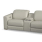 Aurora Coconut Milk Leather Power Reclining Sectional with Power Headrests