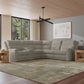 Score Fabric Power Reclining Sectional with Power Headrest & Lumbar