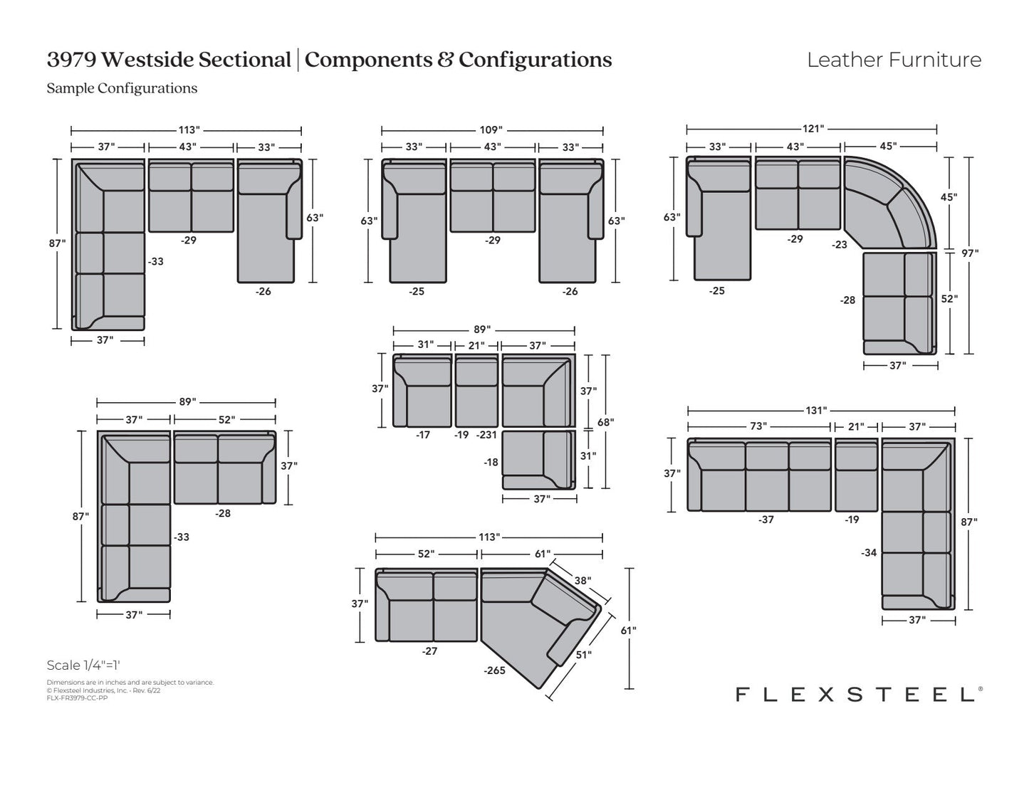 Westside Leather Sectional