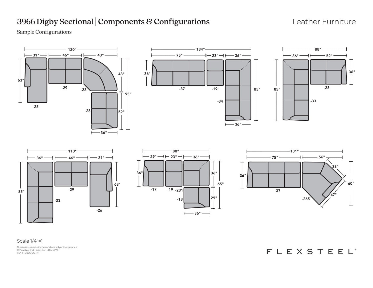 Digby Leather Sectional