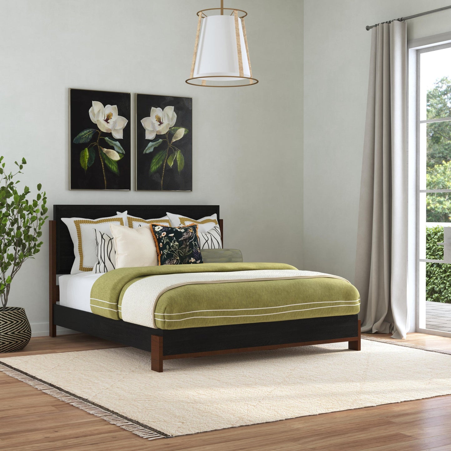 Waterfall King Panel Bed