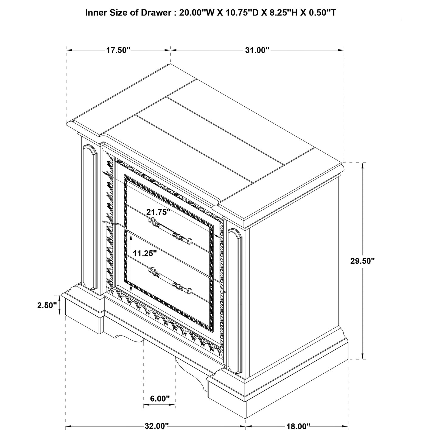 McKinney 5-piece California King Bedroom Set Vintage White