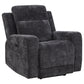 Kennett 3-piece Chenille Power Reclining Sofa Set Dark Grey
