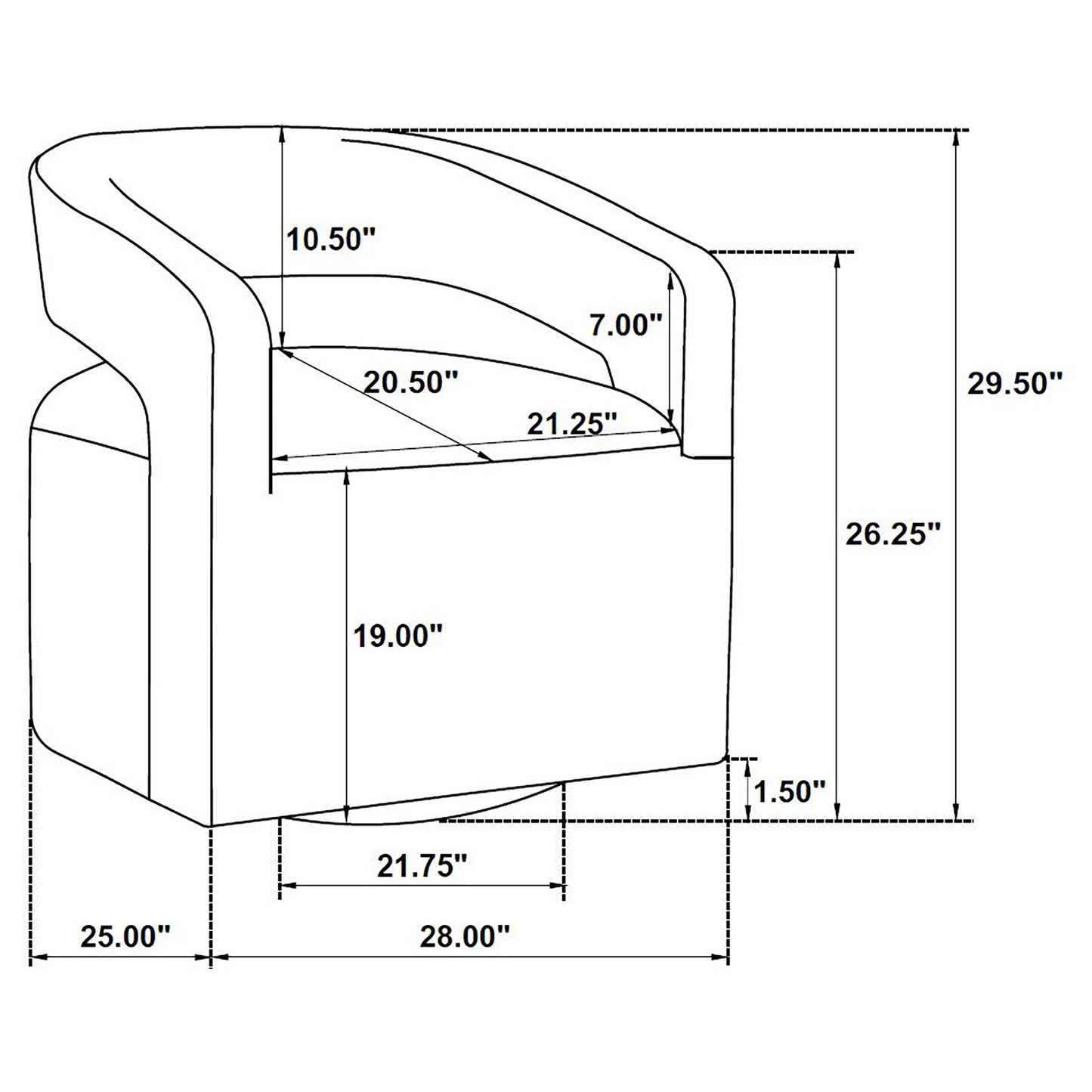 Westhill Boucle Upholstered Swivel Accent Chair Rocky Road