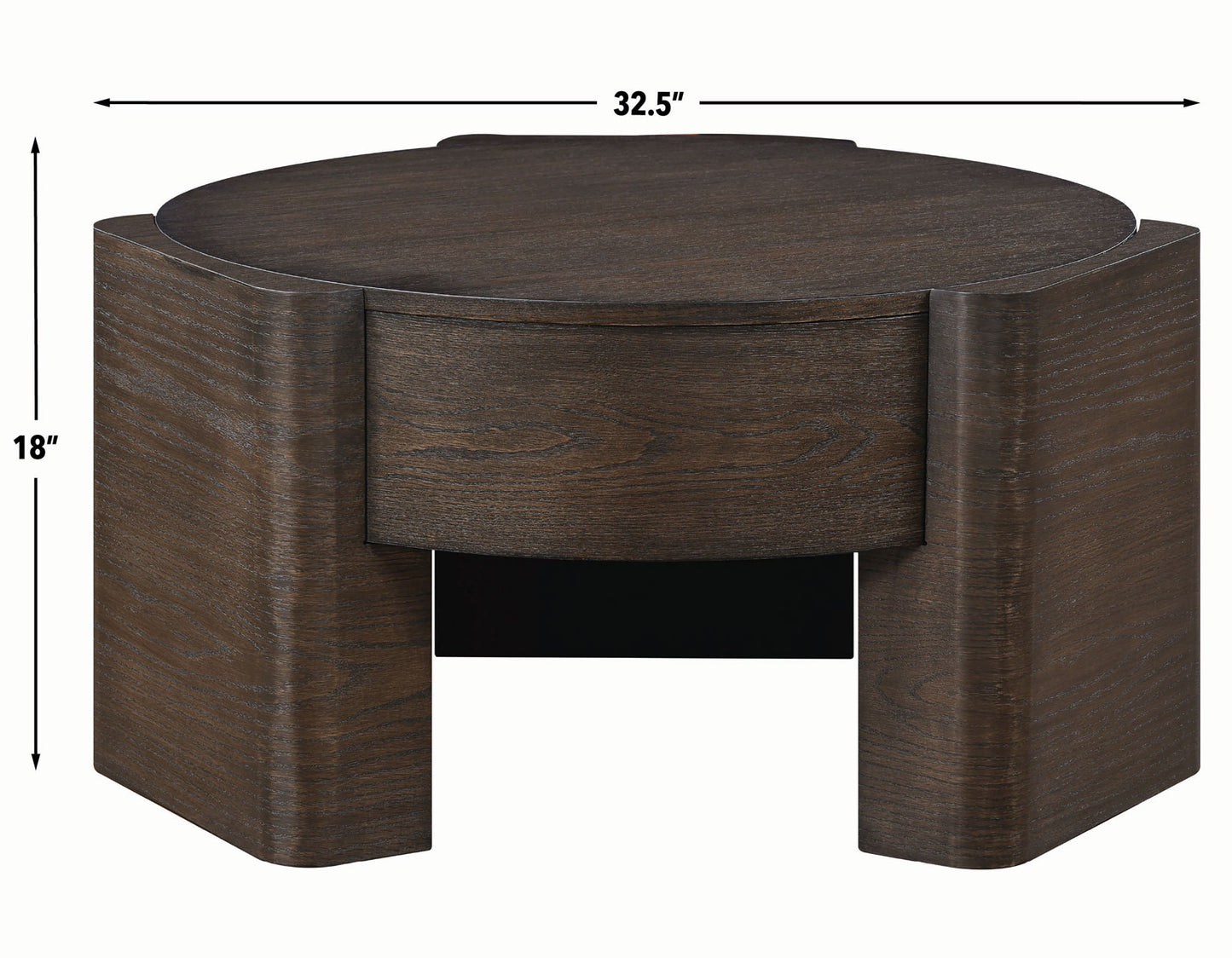Salina 32.5″ Round Coffee Table with Casters
