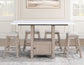 Taylor 5-Piece Faux-Marble Counter Dining Set