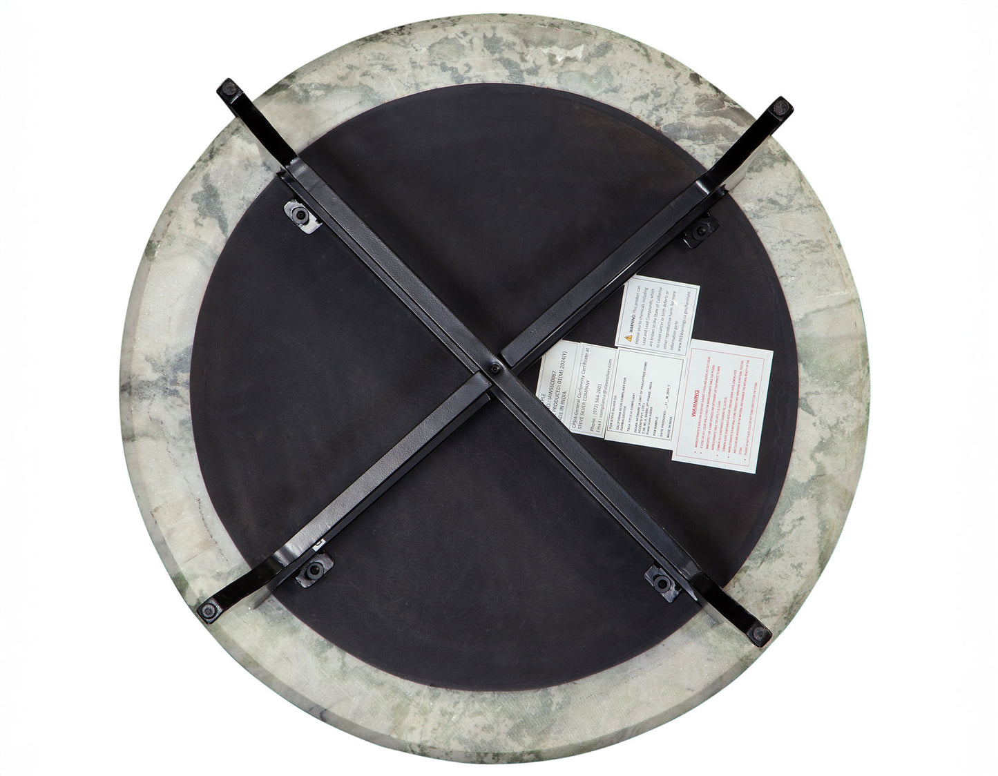 Hoxley 3-Piece Green Onyx Round Table Set