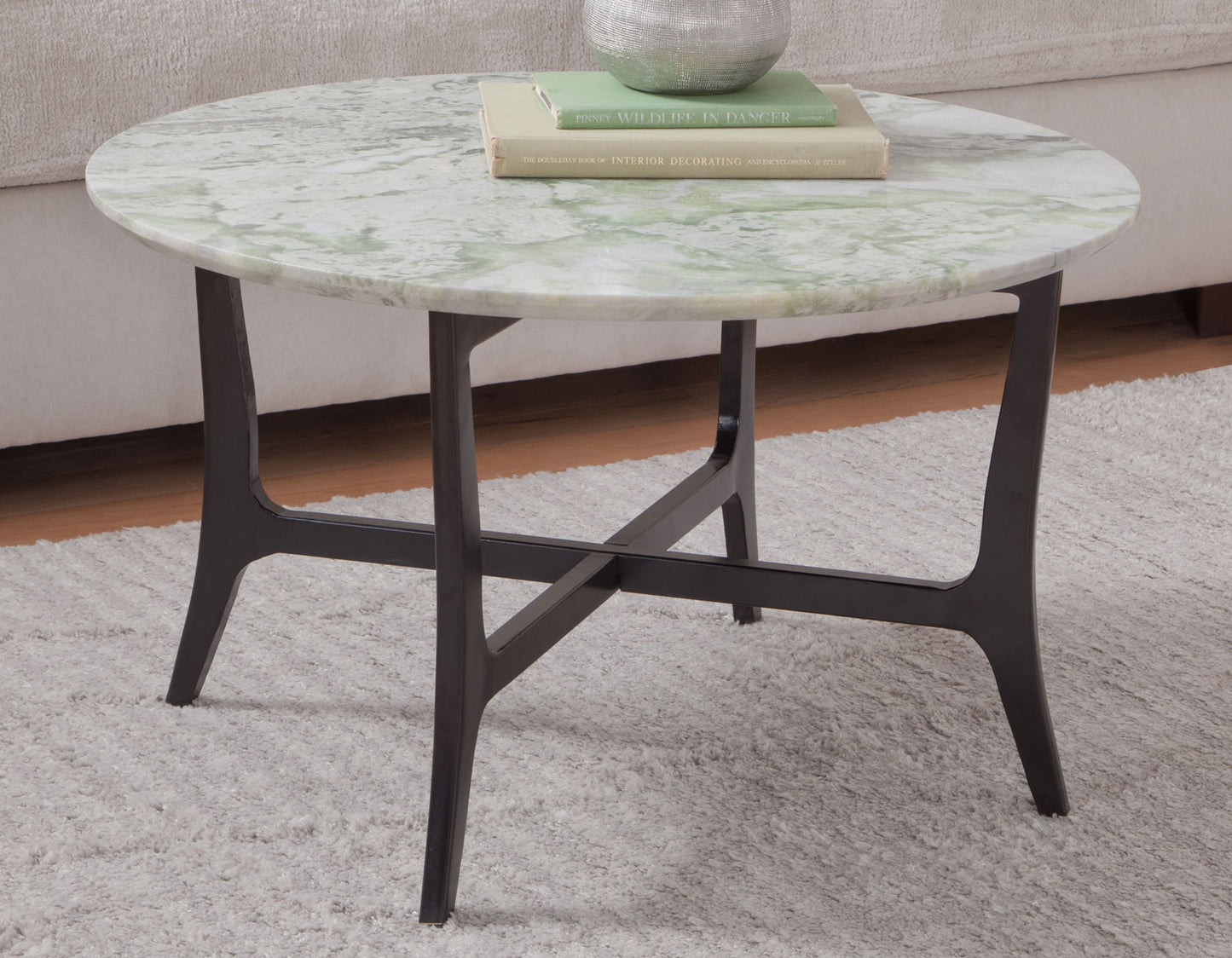 Hoxley 3-Piece Green Onyx Round Table Set