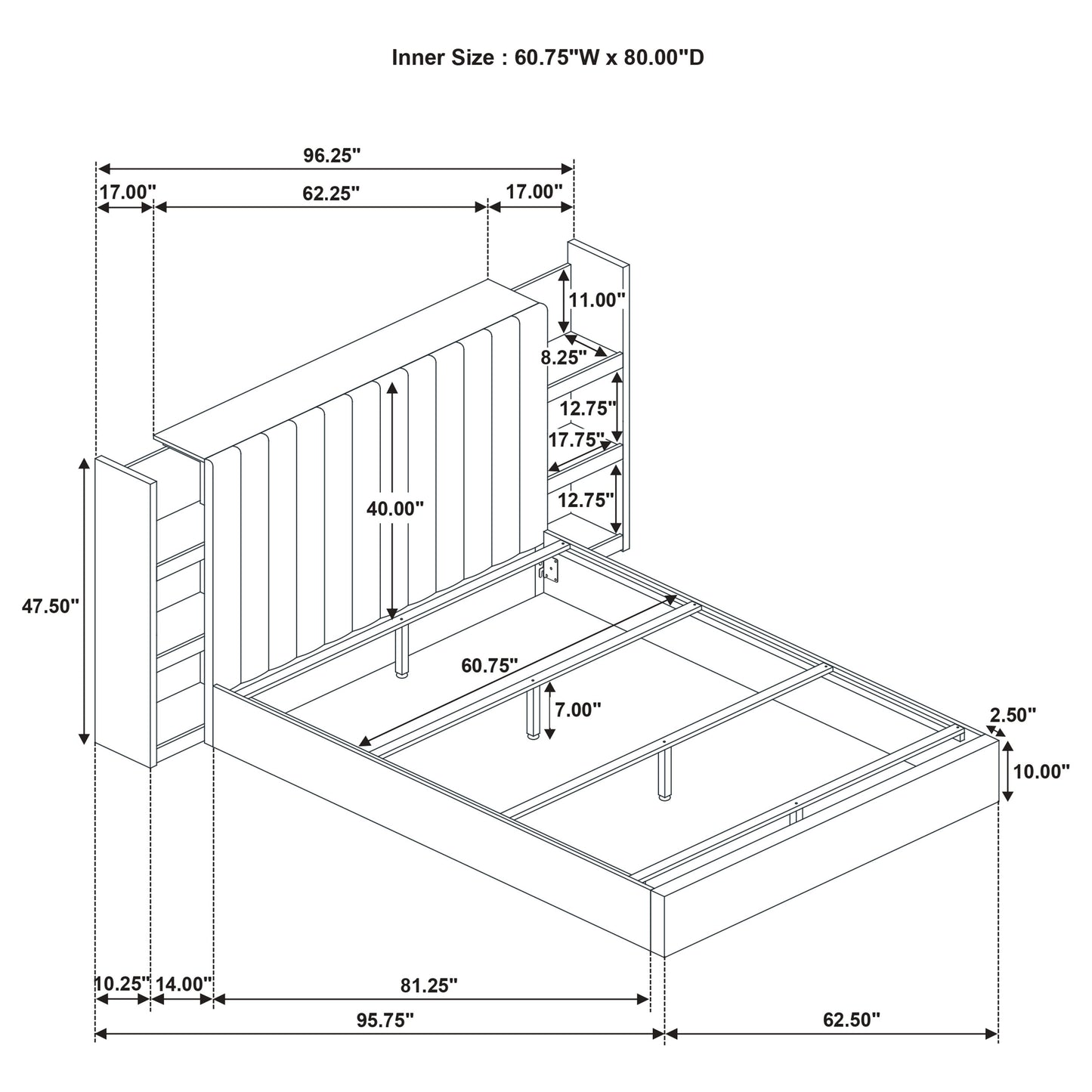 Arielle 4-piece Queen Bedroom Set Light Oak