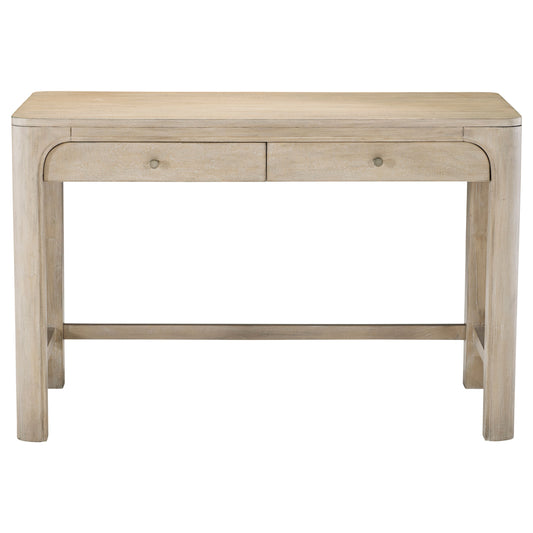 Solano 2-drawer Makeup Table Vanity Desk Weathered Mango