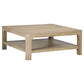 Solano Square Wood Cocktail Coffee Table Weathered Mango
