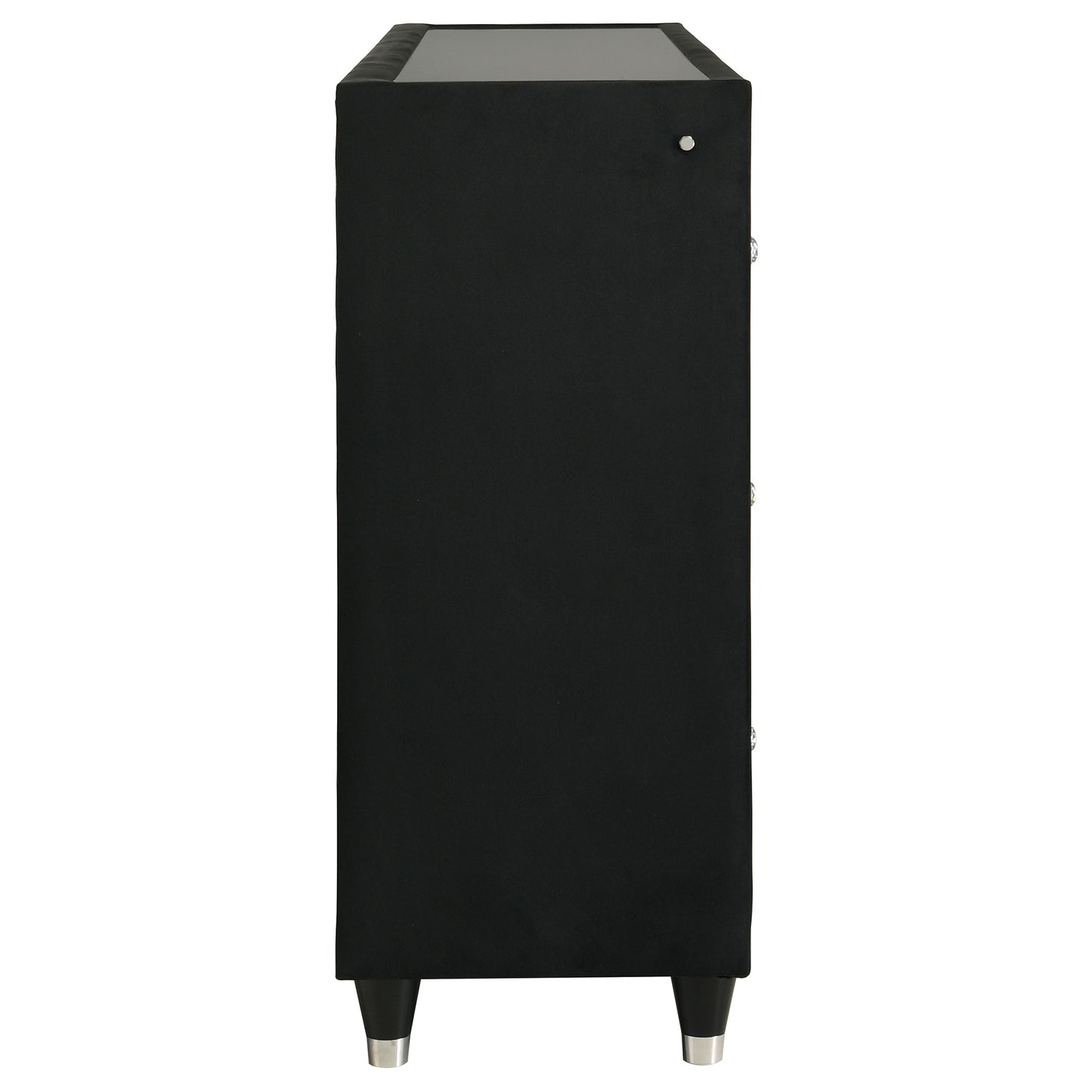 Lorient 8-drawer LED Bedroom Flame Box Dresser Black