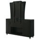 Lorient 8-drawer LED Flame Box Dresser and Mirror Black