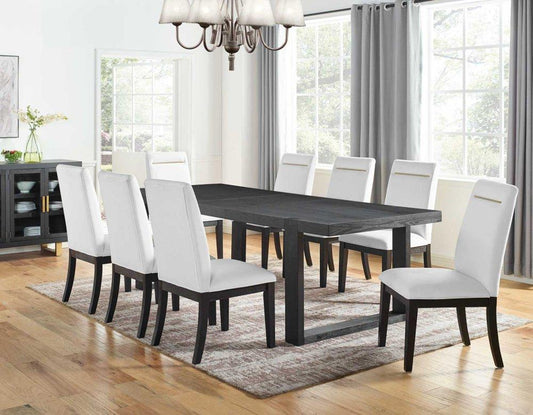 Yves 5 Piece Dining Set (Table & 4 White Performance Side Chairs)