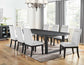 Yves 5 Piece Dining Set (Table & 4 White Performance Side Chairs)
