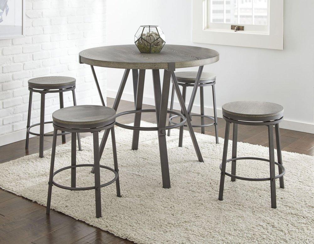 Portland 5 Piece Counter Set(Counter Table & 4 Counter Stools)