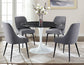 Colfax 5-Piece Black Marble Dining Set (Table & 4 Side Chairs)
