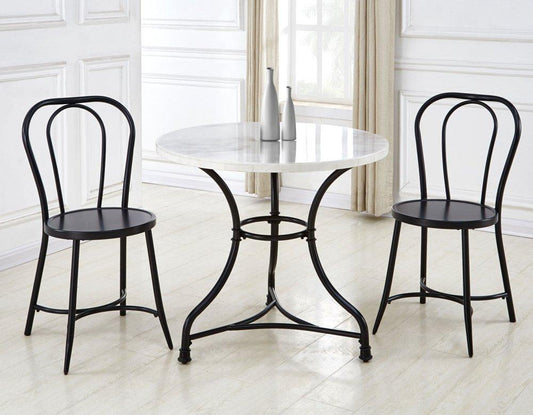 Claire 3-Piece Marble Dining Set (Table & 2 Chairs)