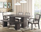 Mila 6 Piece Set (Table, Bench & 4 Side Chairs)