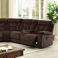 Maybell-Sectional w/ 2 Consoles, Brown