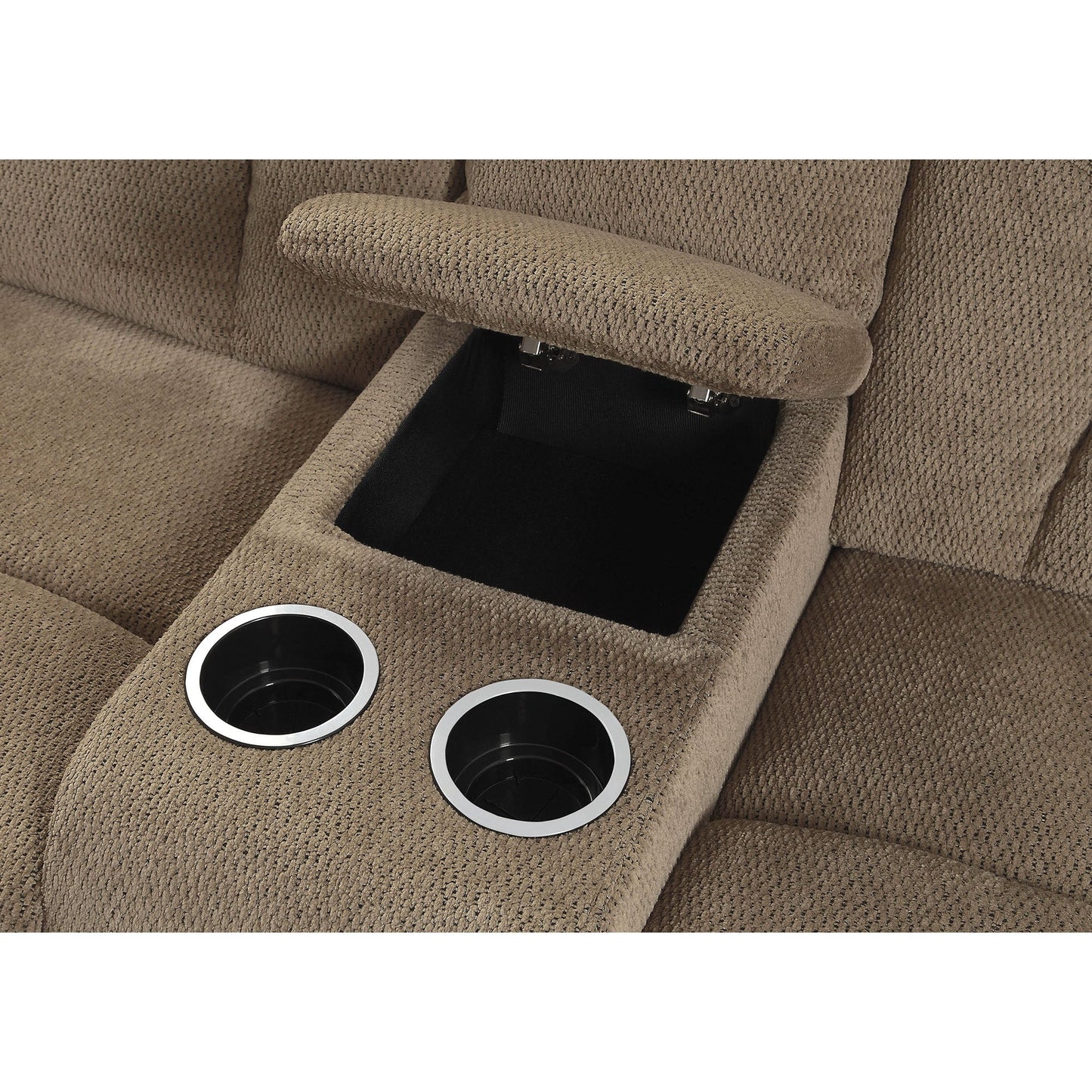 Maybell-Sectional w/ 2 Consoles, Mocha