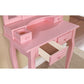 Janelle-VANITY W/ STOOL, Pink