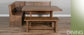 Doe Valley Long Bench & Corner Back, Wood Seat