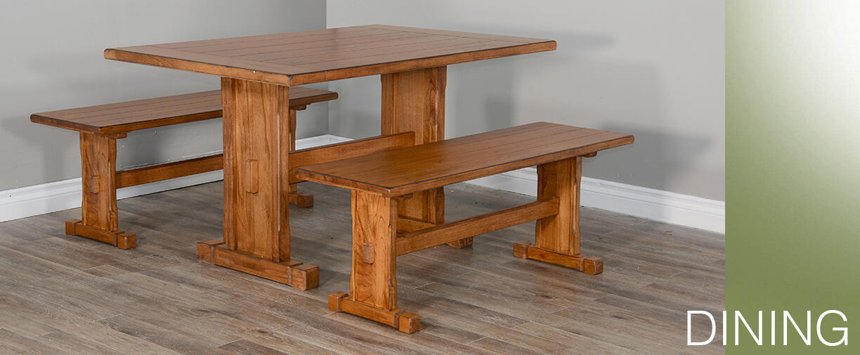 Sedona Side Bench w/ Wood Seat