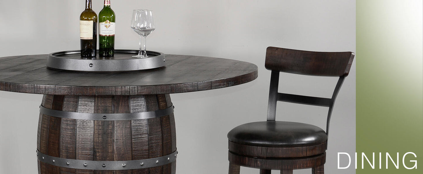 Round Pub Table/ Wine Barrel Base