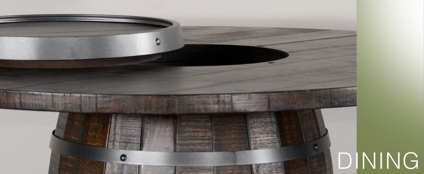 Round Pub Table/ Wine Barrel Base