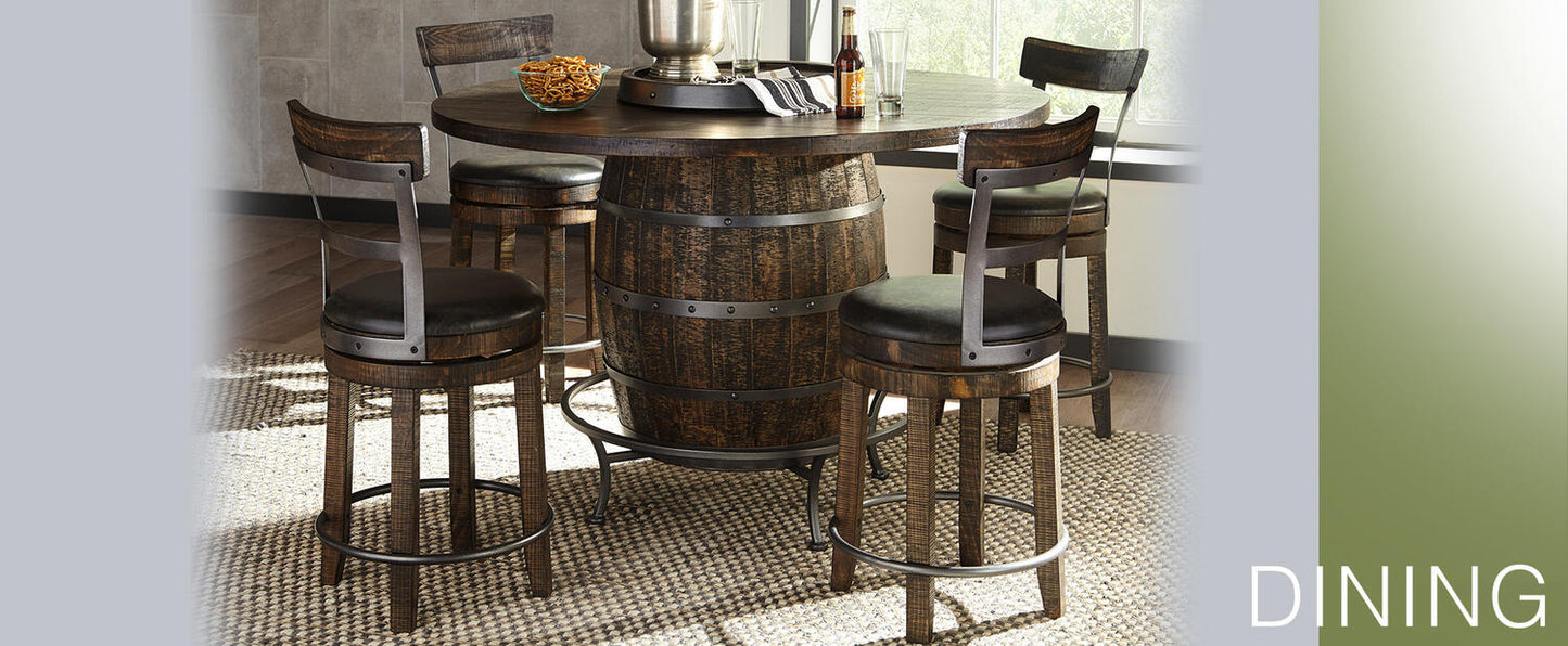 Round Pub Table/ Wine Barrel Base
