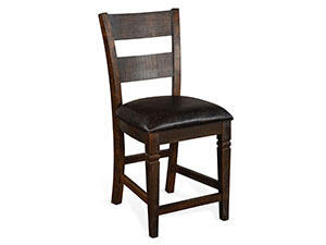 24 H Homestead Ladderback Barstool, Cushion Seat