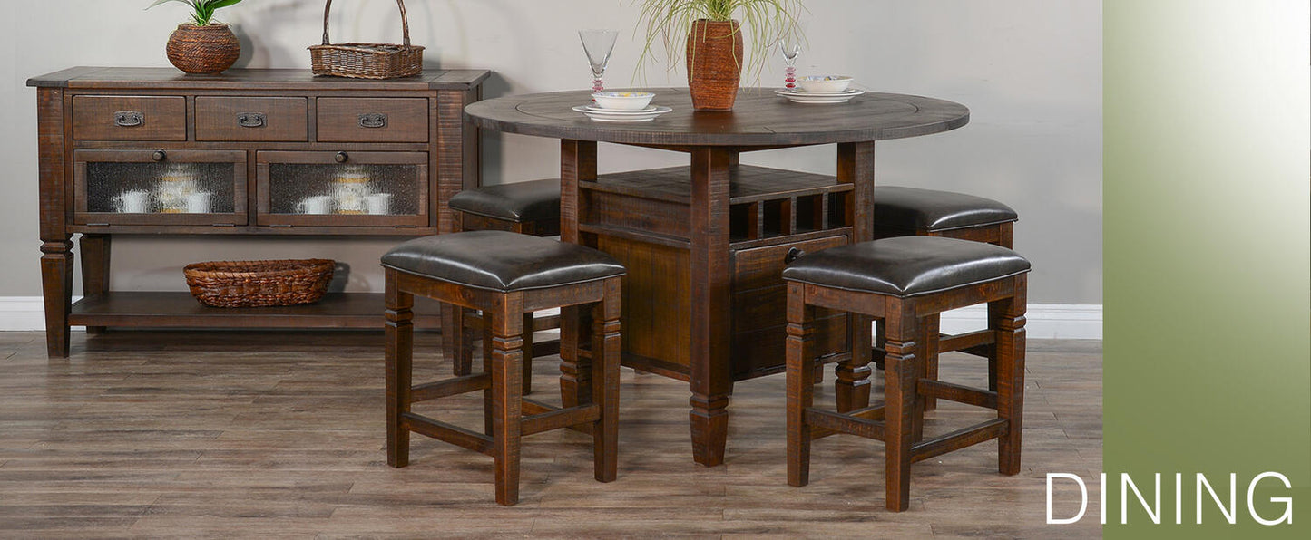 24 H Homestead Stool w/ Cushion Seat