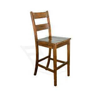 30"H Tuscany Ladderback Barstool w/ Wood Seat