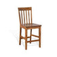 24 H Sedona Slatback Barstool w/ Wood Seat